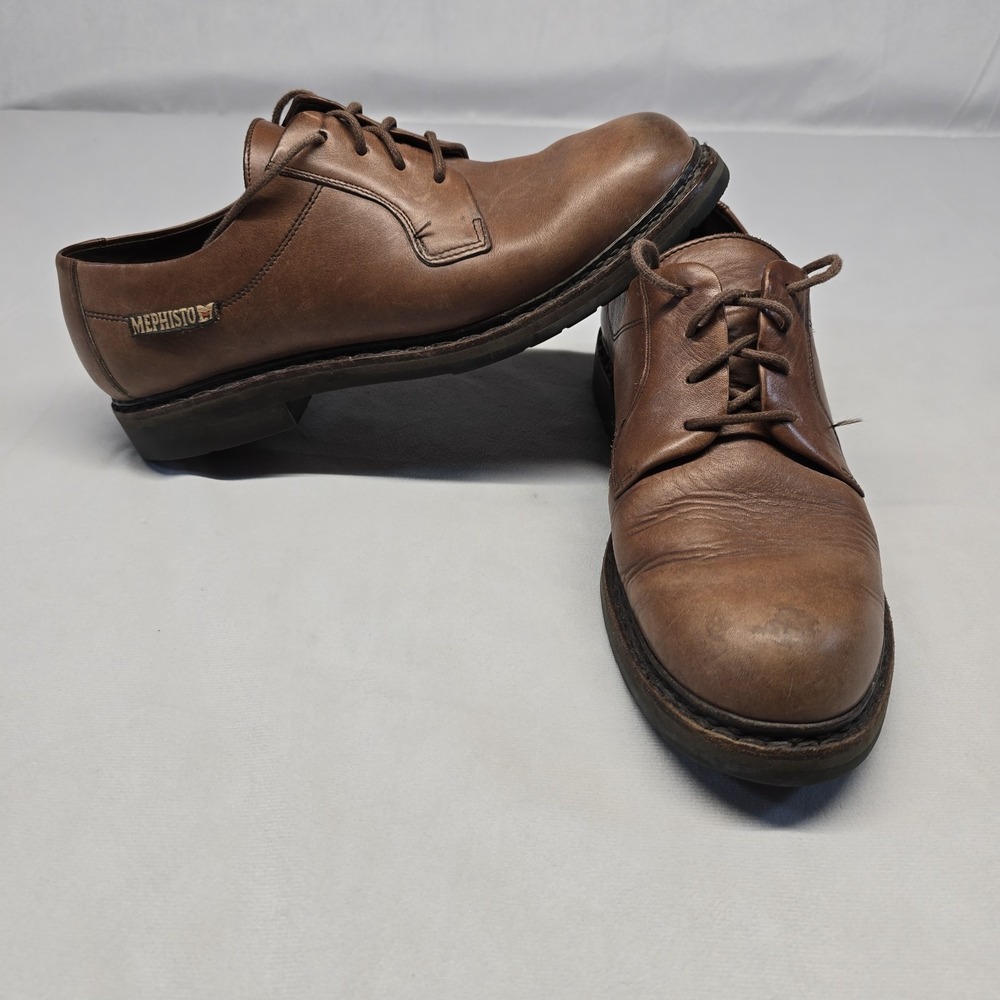 Mephisto Derby sherpa Men's 9.5us/9eu Brown Leather Caoutchouc Lace Up Shoes‎